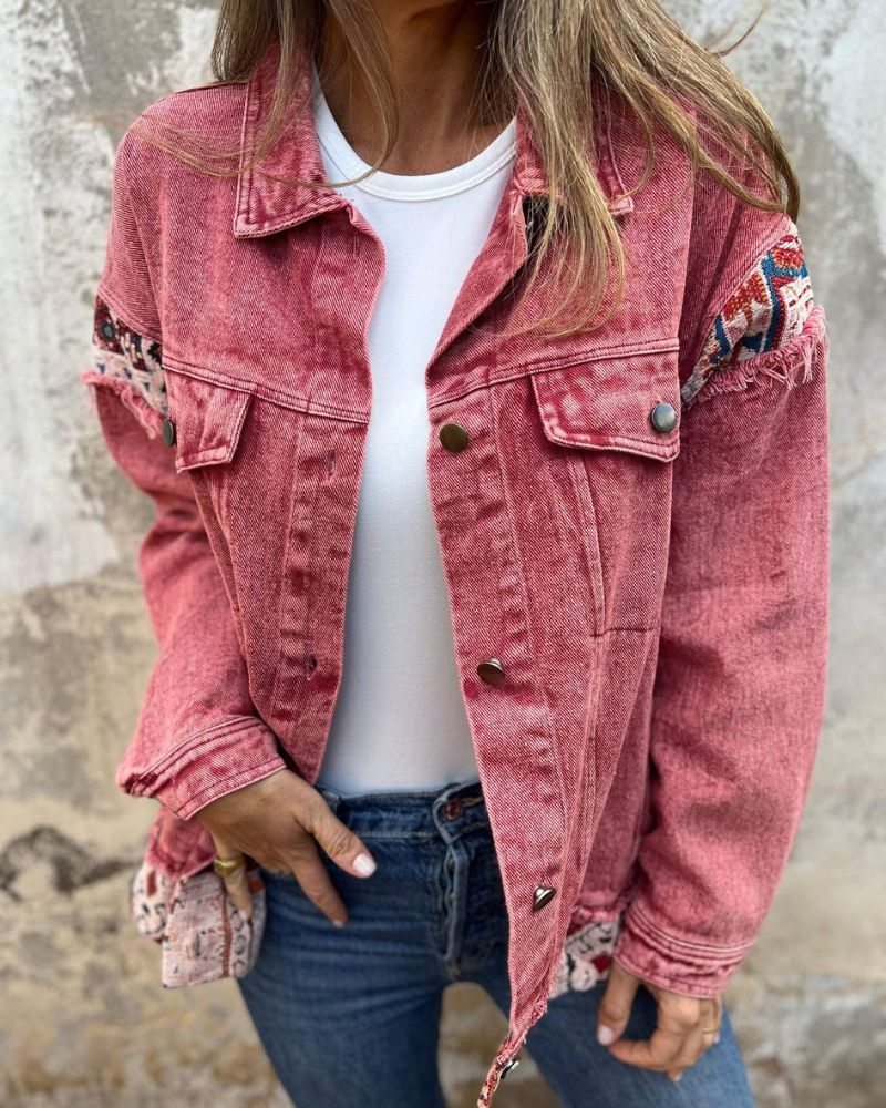 EVA - Premium Denim Patchwork Casual Jacket
