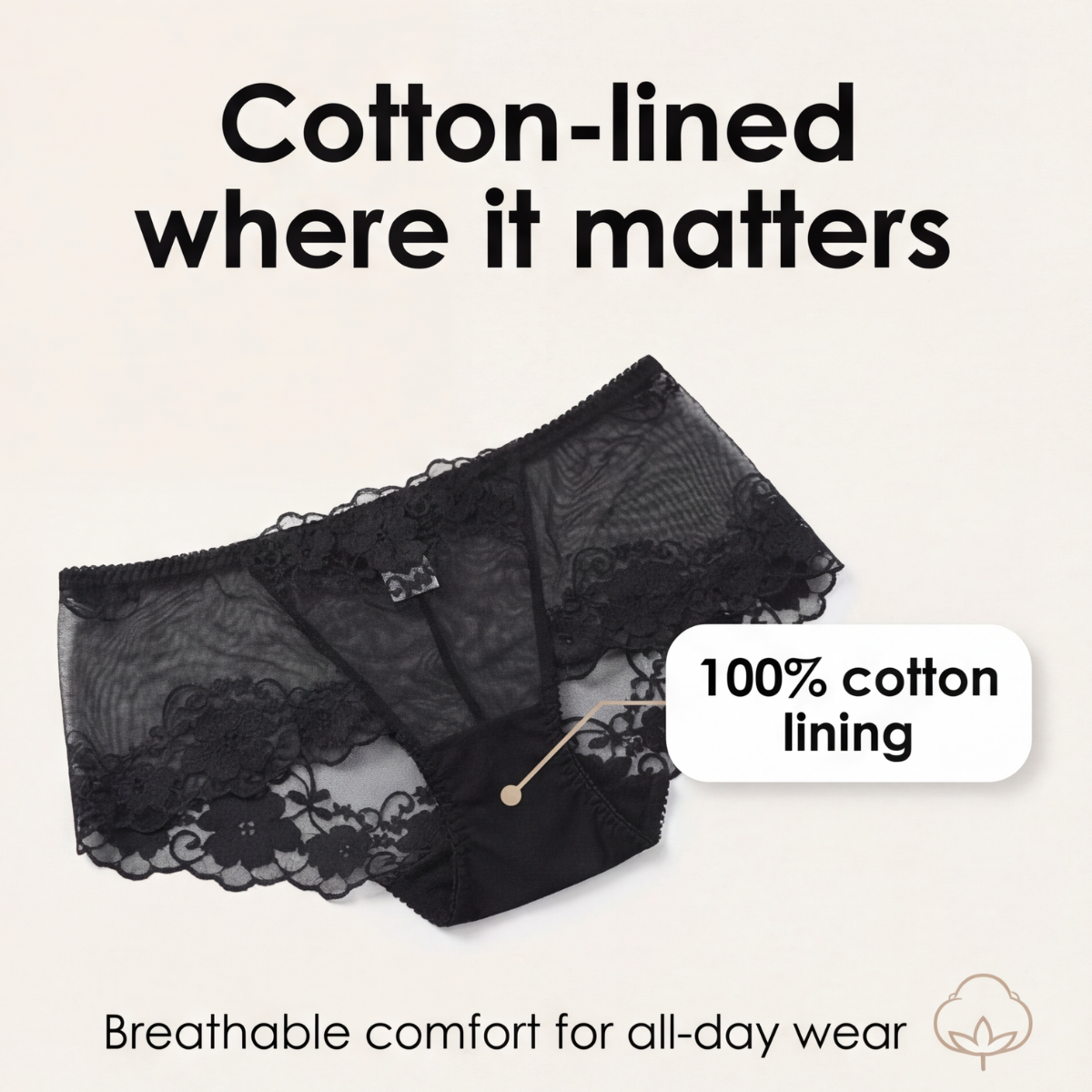 Lacella – Women's Soft Lace Panties for All Day Comfort
