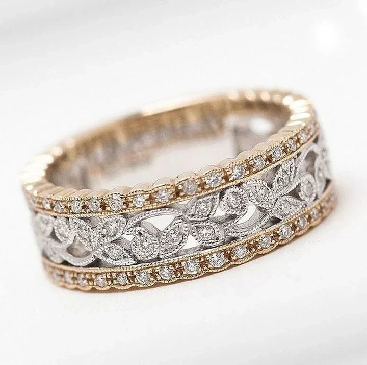 Ivy Cascade - Hollow Bicolor Ring