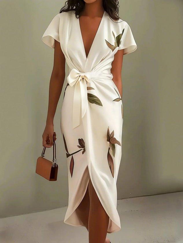 Elin™ | Elegant Floral Wrap Dress
