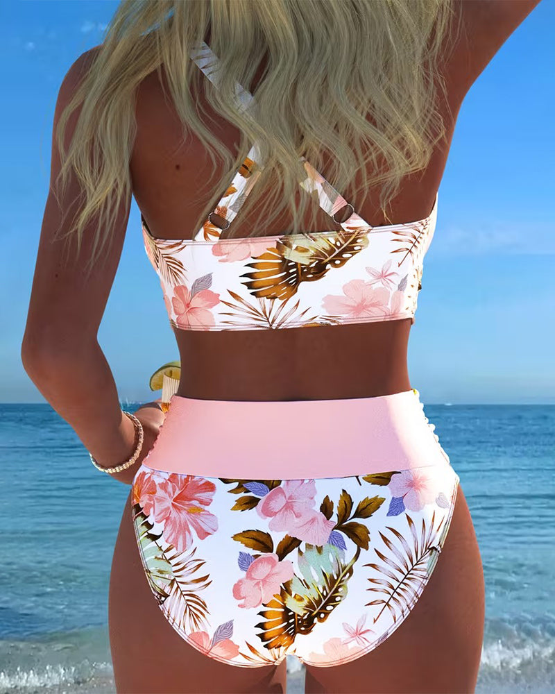 Jolina - Floral Wrap Bikini Set