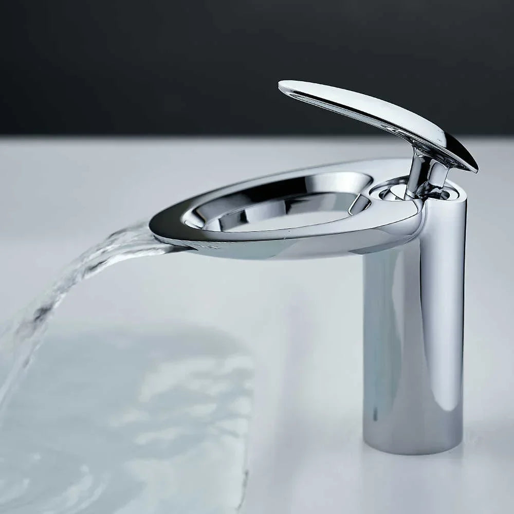 Copperflow – Waterfall Bathroom Faucet, Single Hole