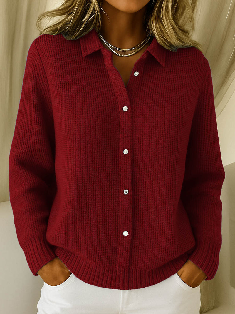 NATALIA – SOFT RIBBED KNIT BLOUSE