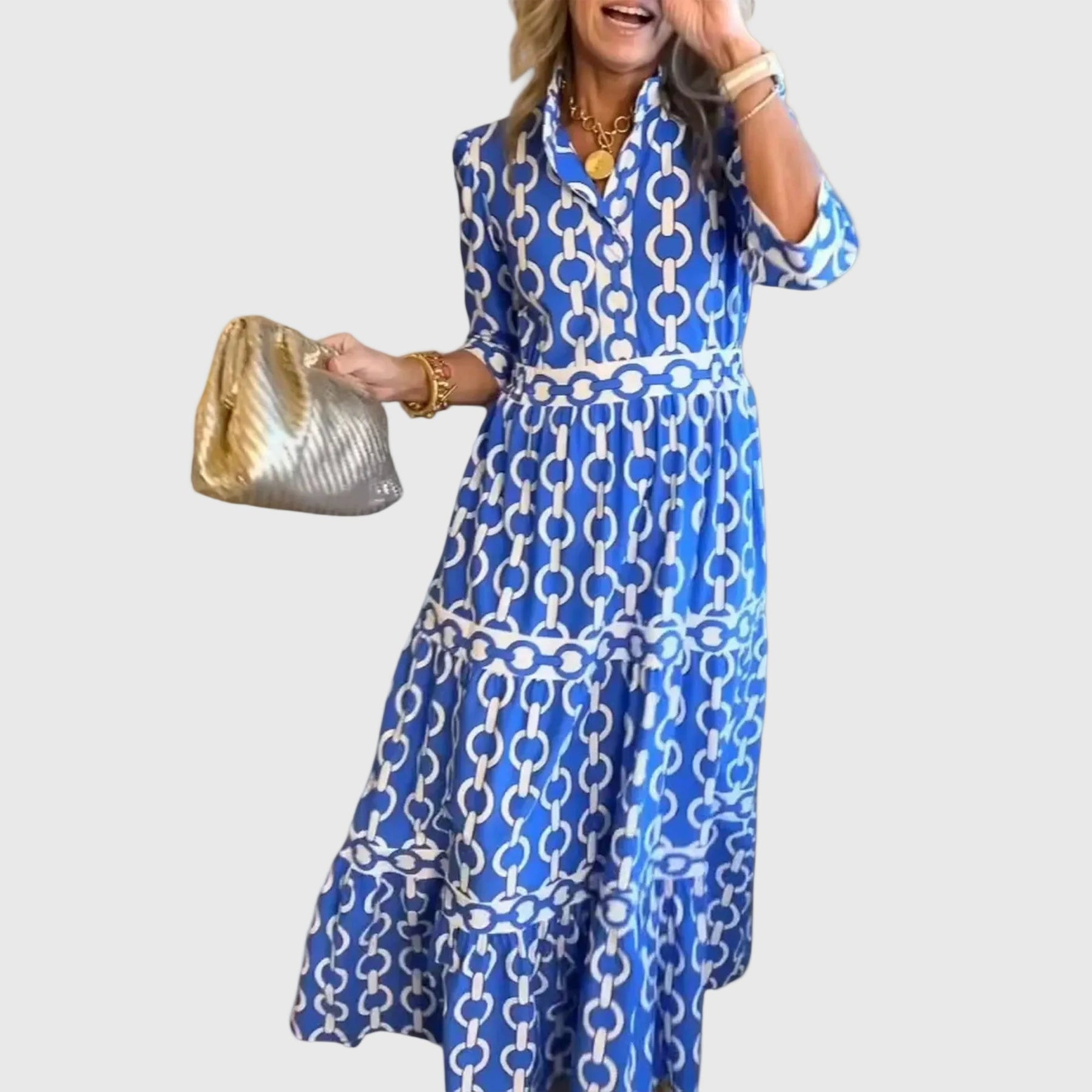 Juliette | Elegant Chain Midi Dress