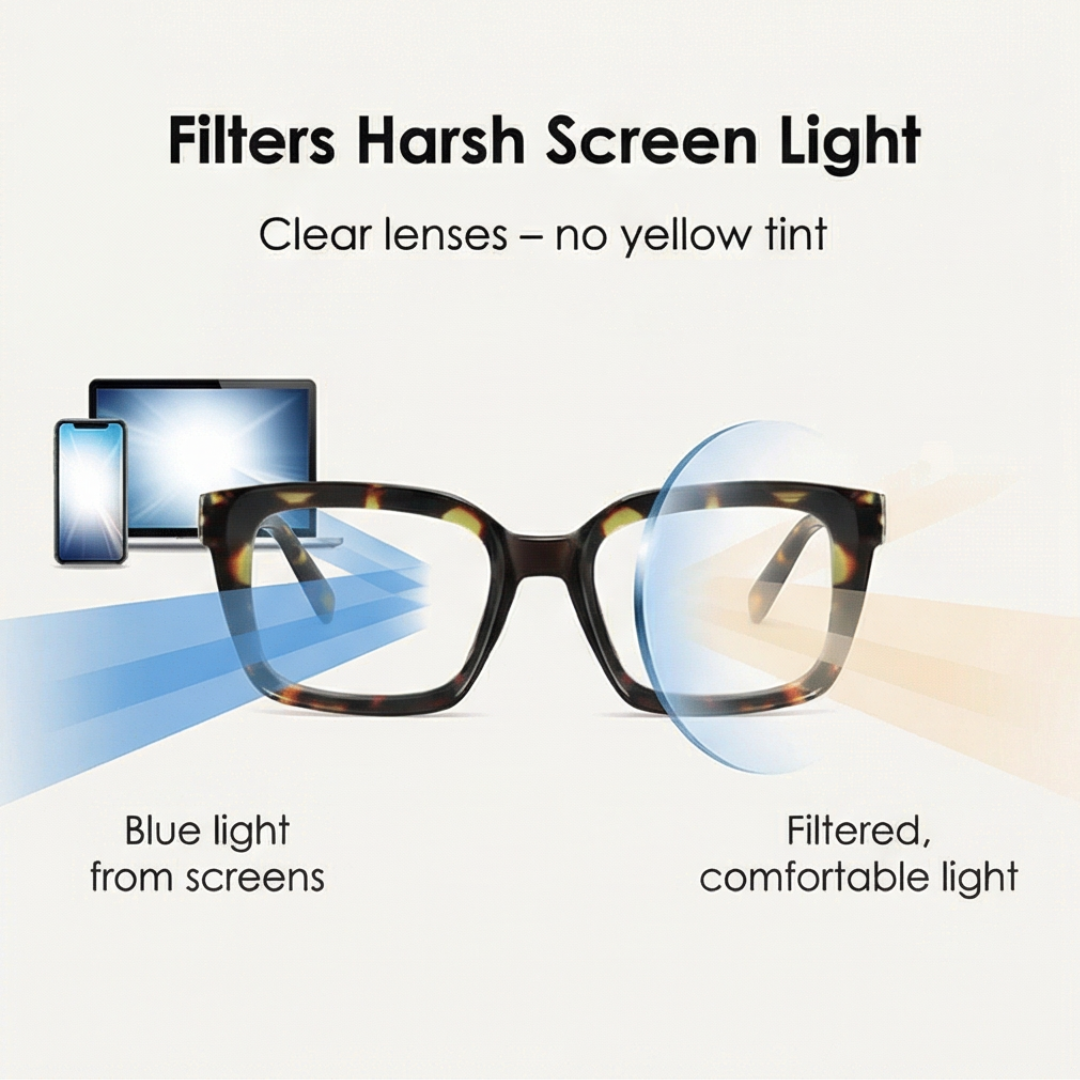 Clarelle – Oversized Tortoiseshell Reading Glasses for Women