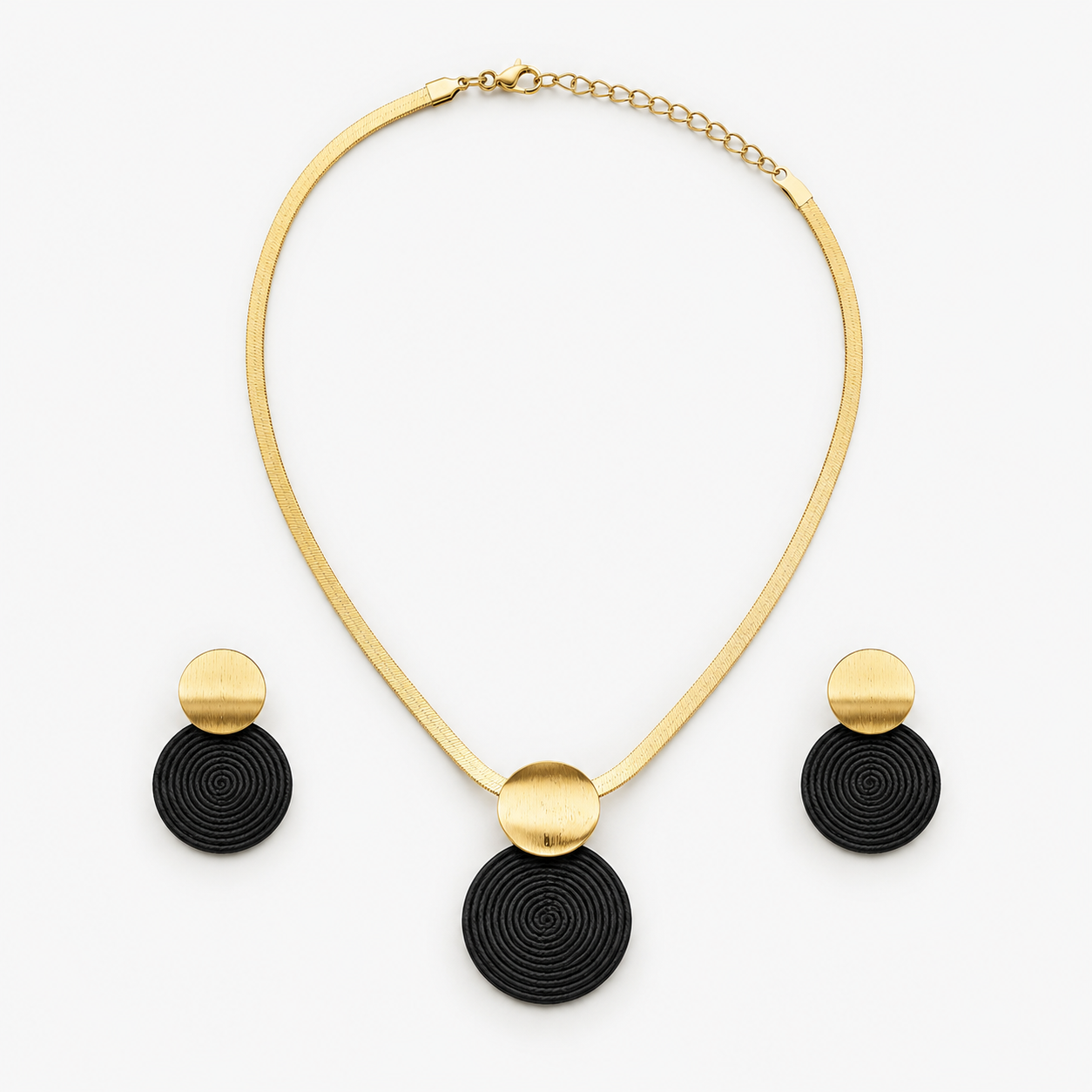 Aurelia – Textured Necklace and Earring Set