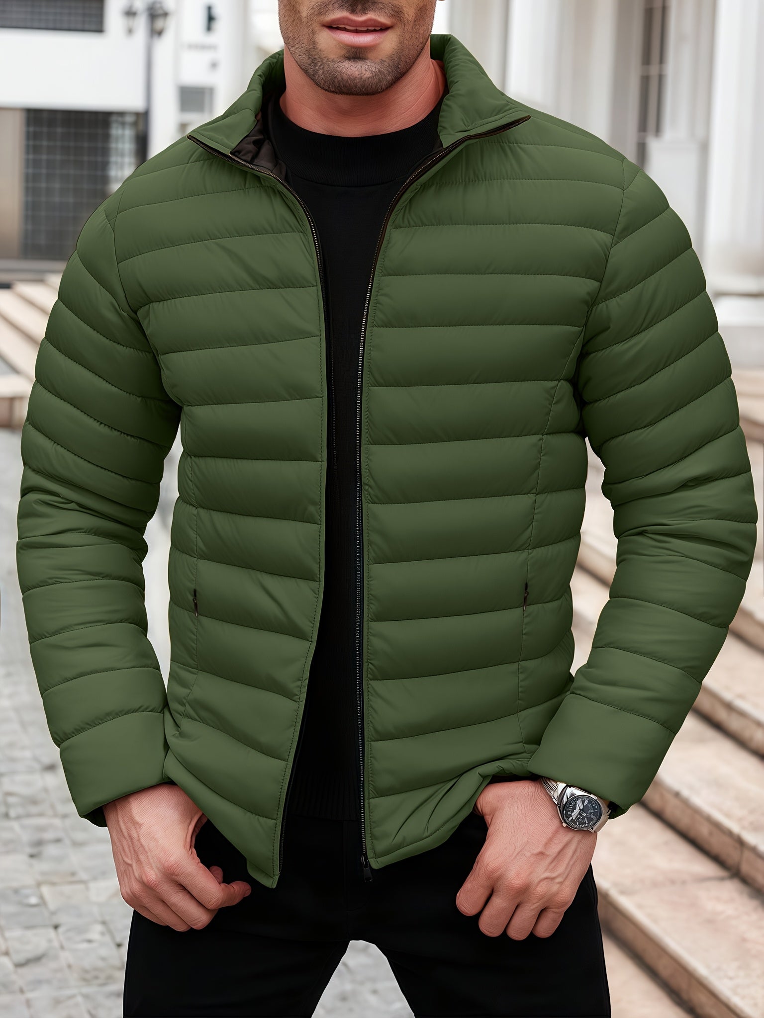 Kristian - Quilted Puffer Jacket With Zipper