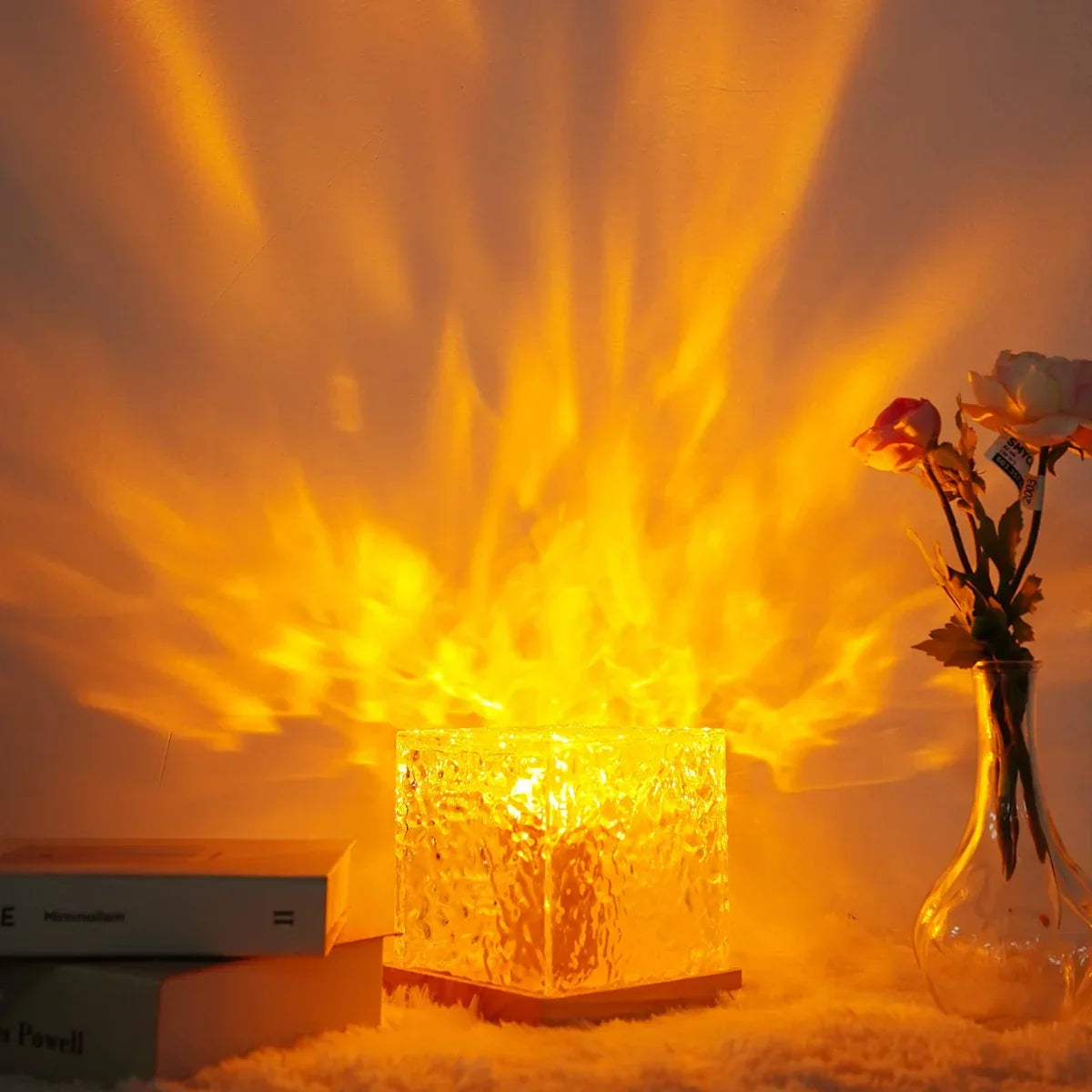 AuraCube - Minimalist LED Cube Lamp, Ambient Table Light