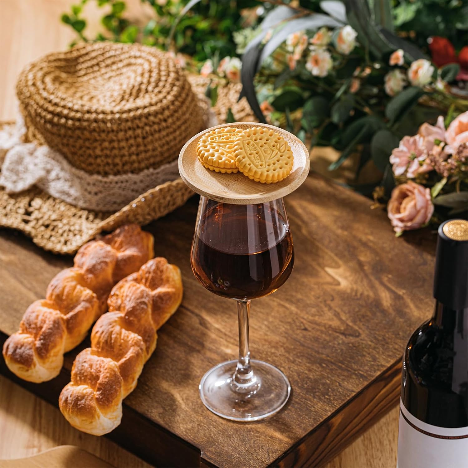 Florenza - Bamboo Wine Glass Charcuterie Topper