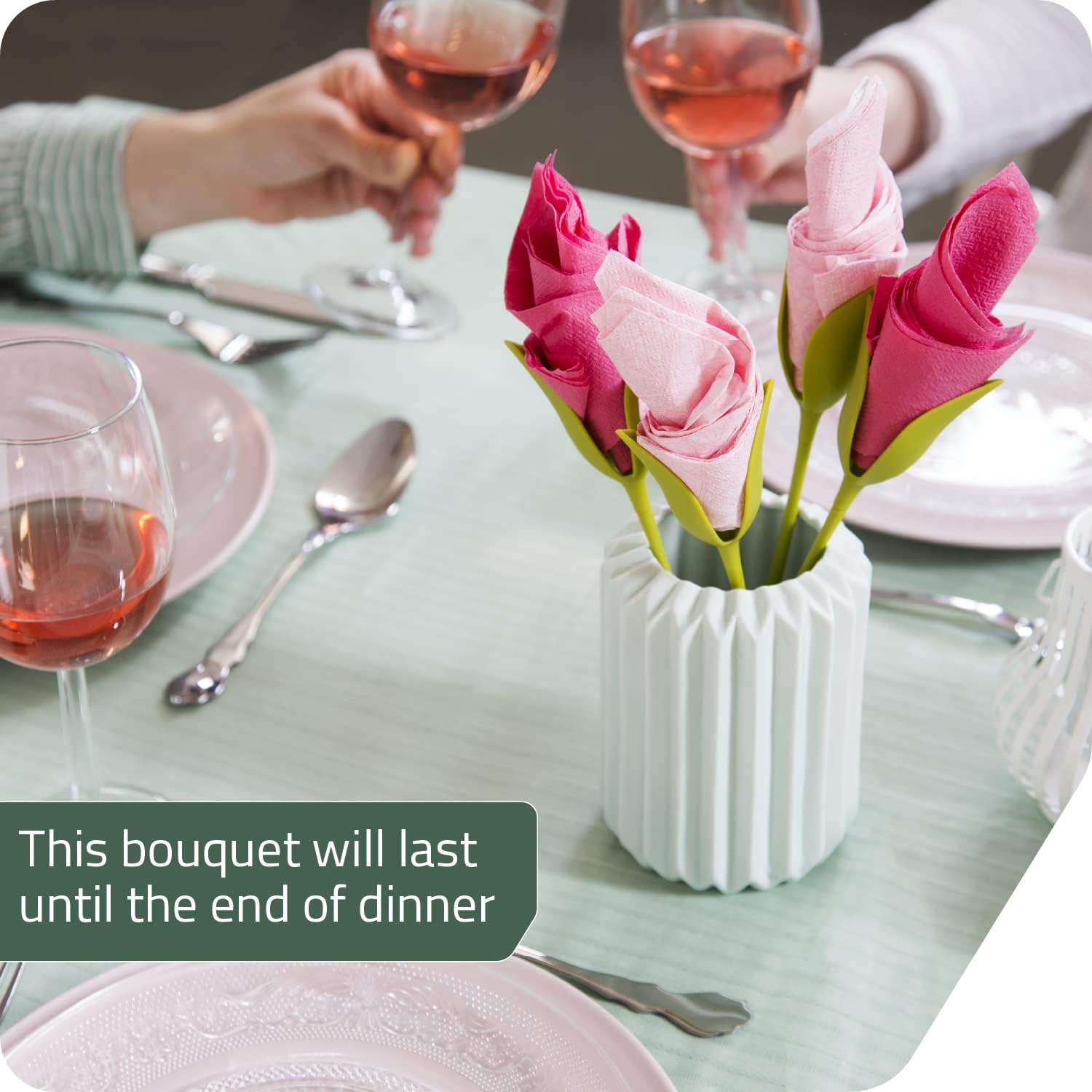 Florenza - Napkin Flower Creator for Elegant Table Settings (2 Pcs)