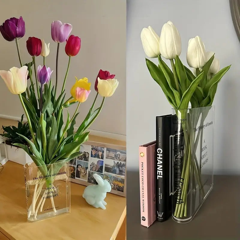 Florenza - Book-Shaped Acrylic Vase for Home Decor