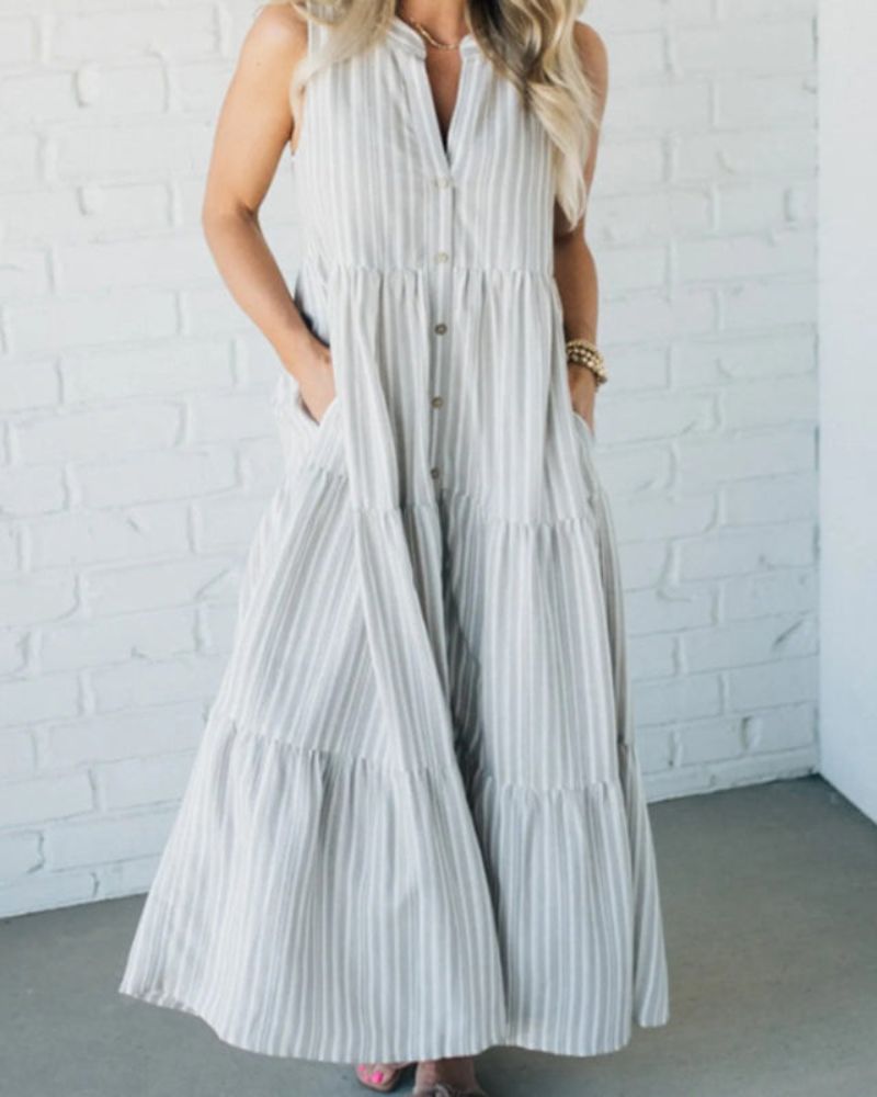 CARLIN - Sleeveless striped dresses