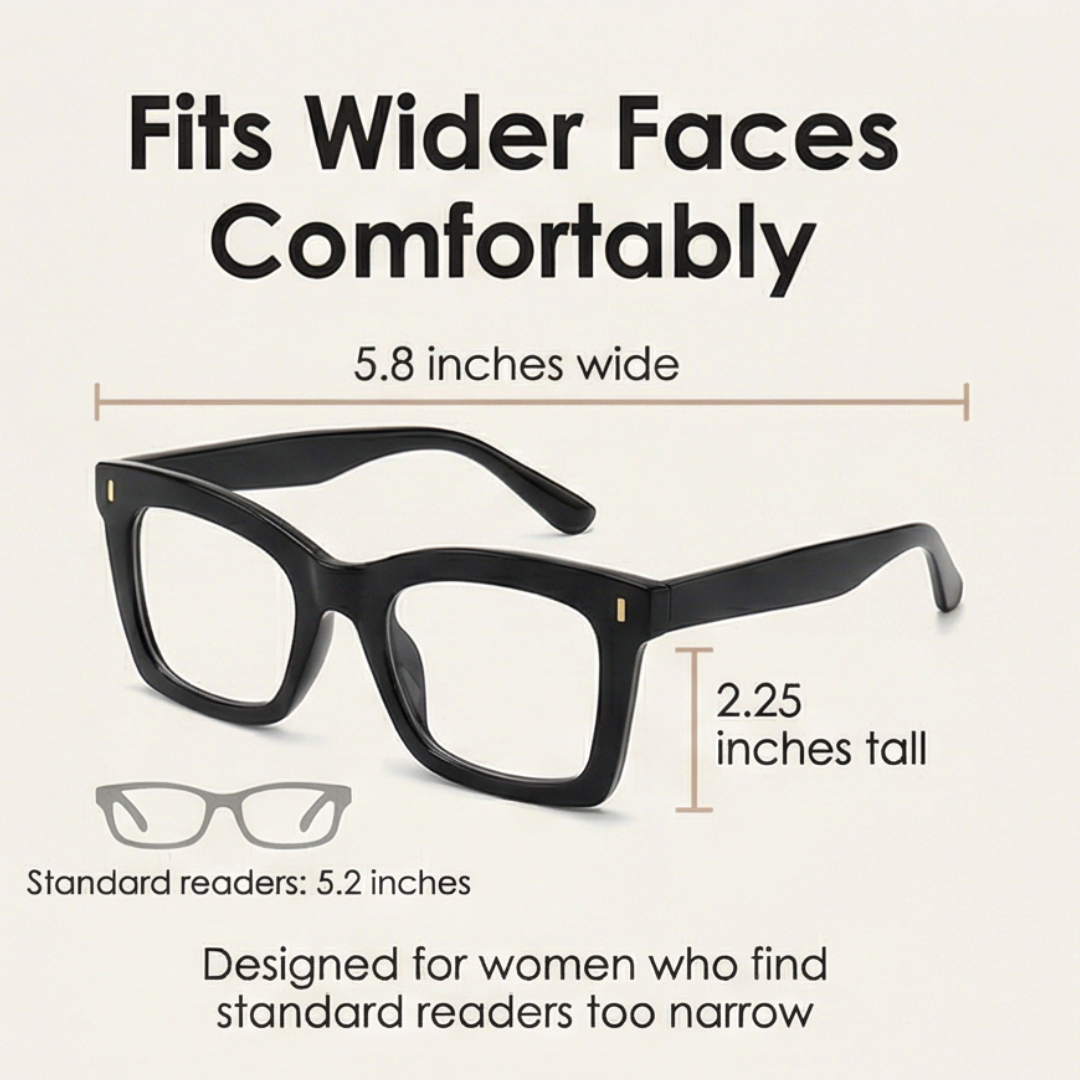 Clarisse – Stylish Oversized Reading Glasses for Women