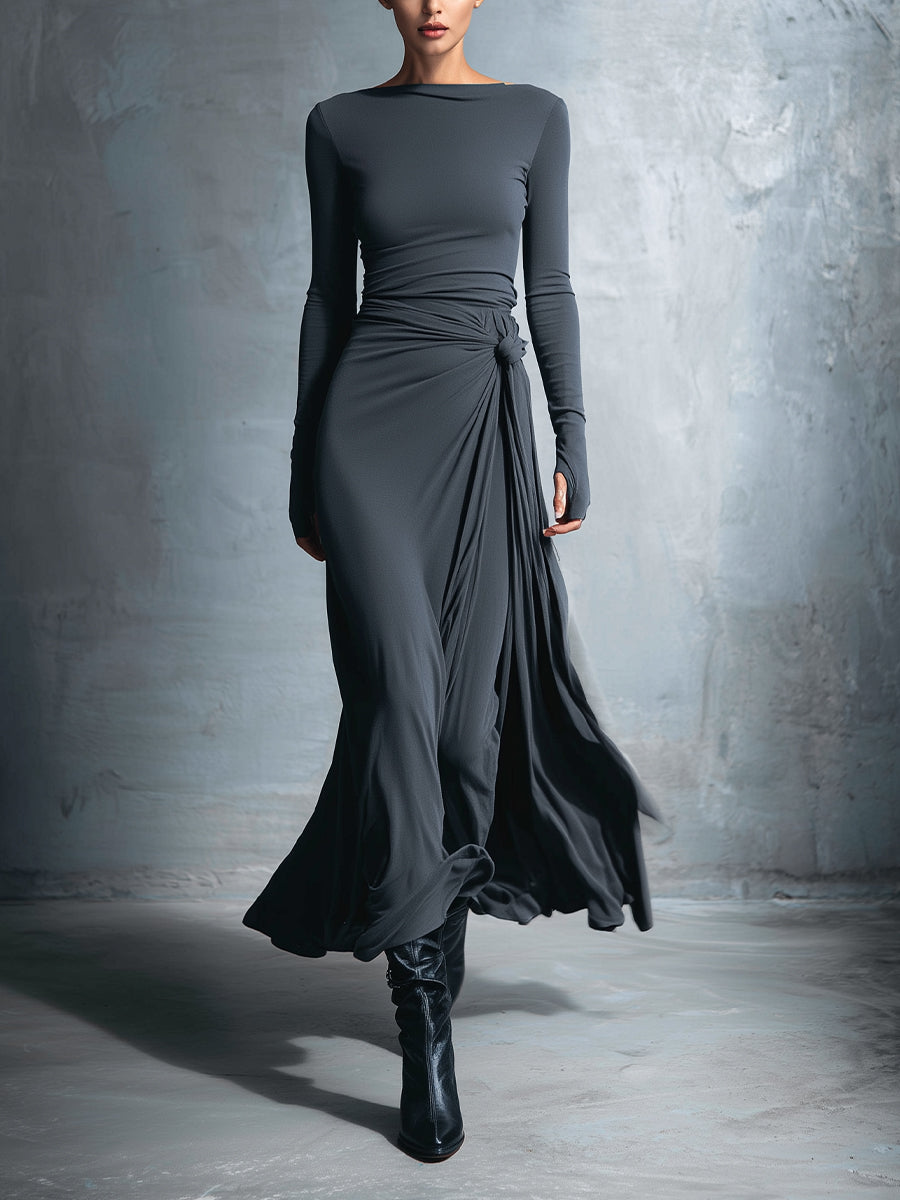 Mariana | Long Dress with Side Knot