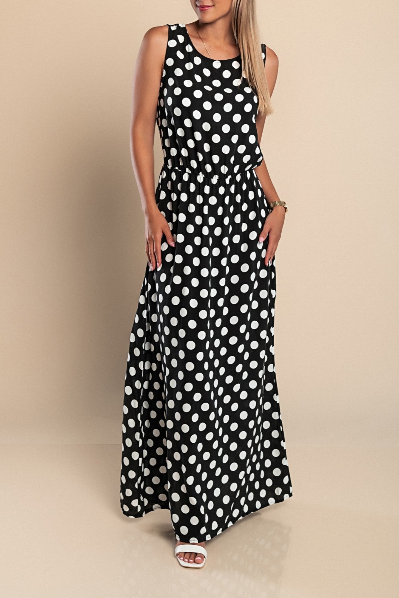 Amber | Long Dot Dress