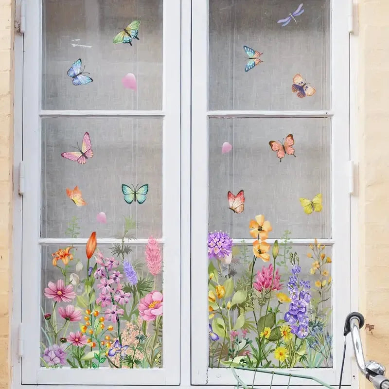Florenza - Floral Window Stickers for a Spring Home Refresh (2+1 Free)