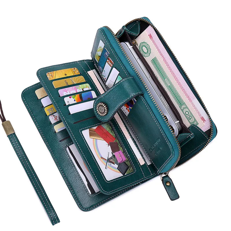 Aureden - Compact RFID Wallet with 24-Card Storage