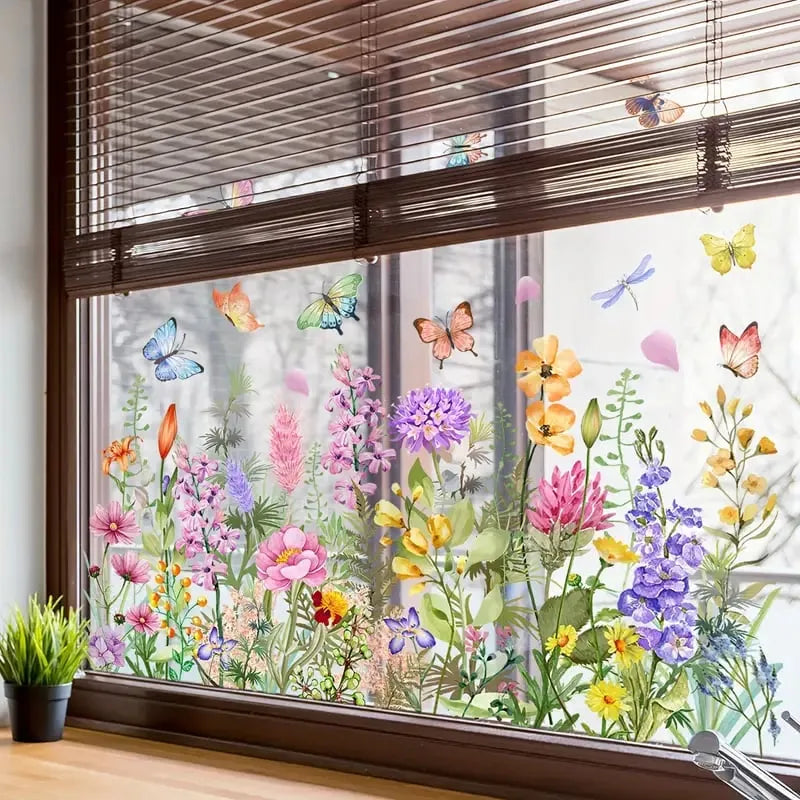 Florenza - Floral Window Stickers for a Spring Home Refresh (2+1 Free)