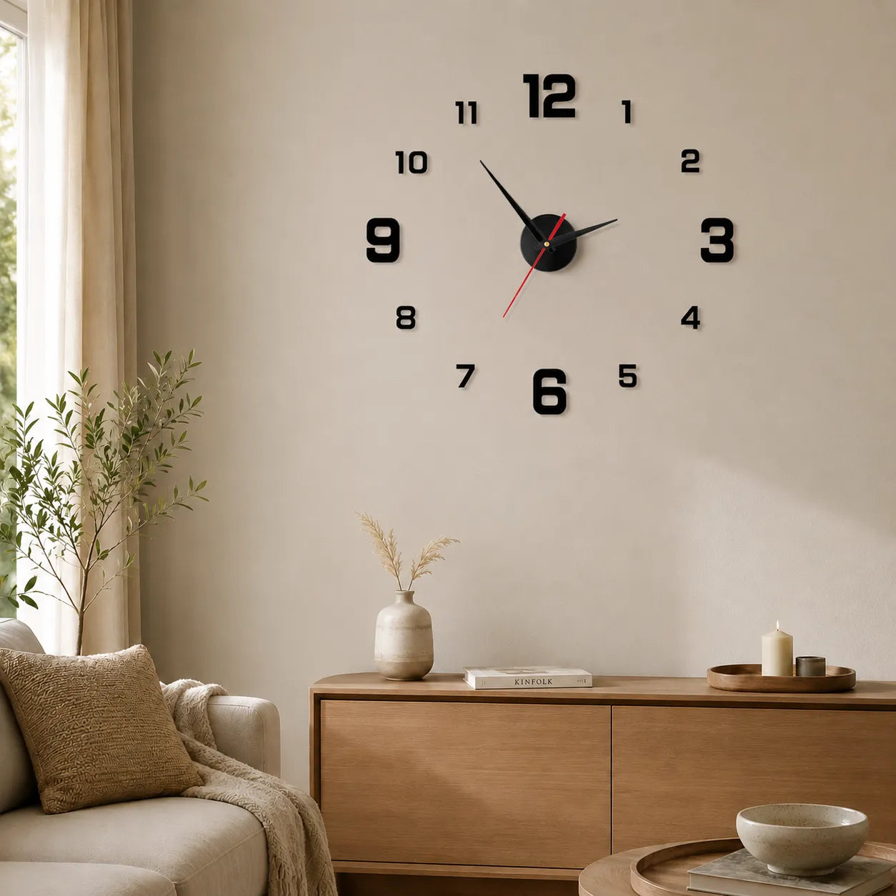 Halovana – Glow-in-the-Dark DIY Wall Clock, Frameless 3D Modern Home Decor