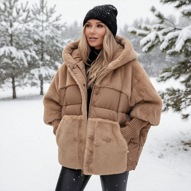 Cozevia – Women’s Quilted Hooded Jacket, Oversized Fit
