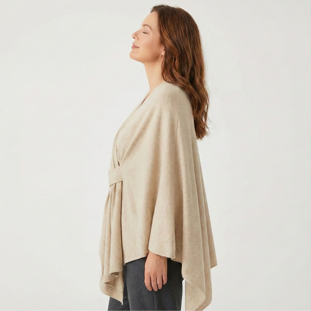 Aurelyn – Crossover Knit Wrap Shawl