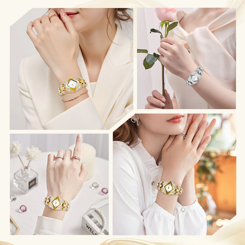 Lucelina - Elegant Vintage-Style Stone Watch for Women