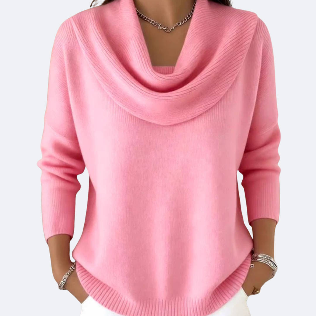 GIULIA - Cozy Ruffle Collar Sweater