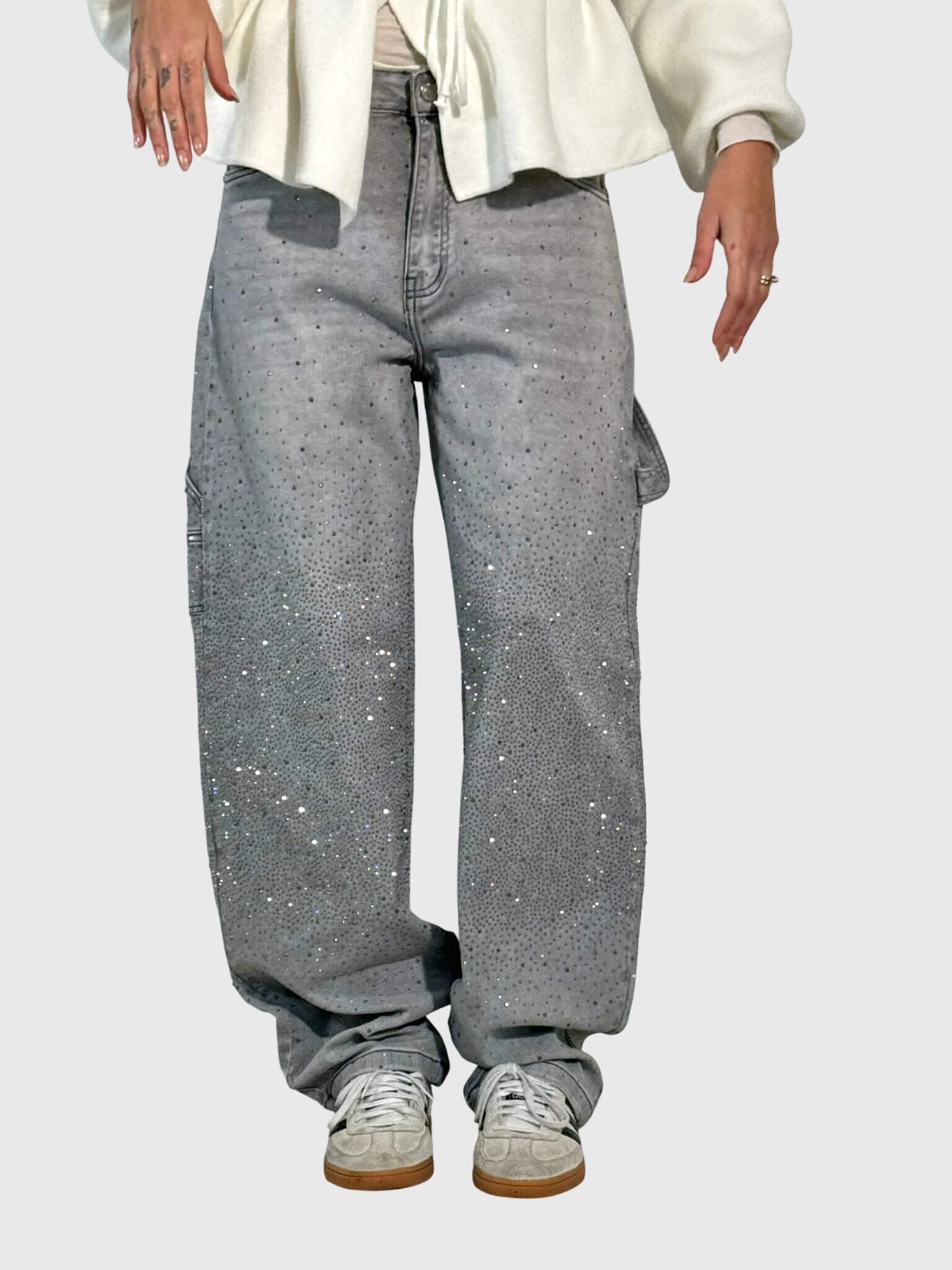 Kimberly | Women’s Sparkle Diamond Denim Pants