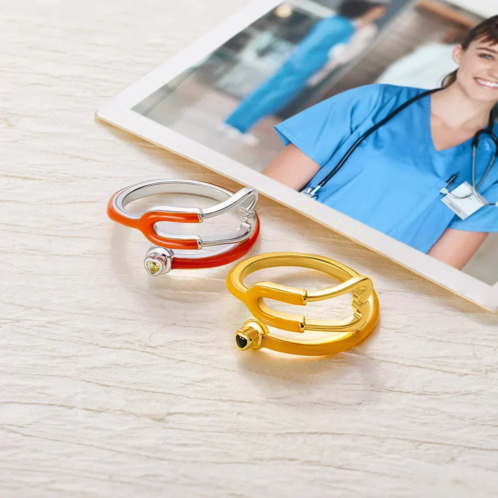 Ophelia™ | Heart Stethoscope Ring