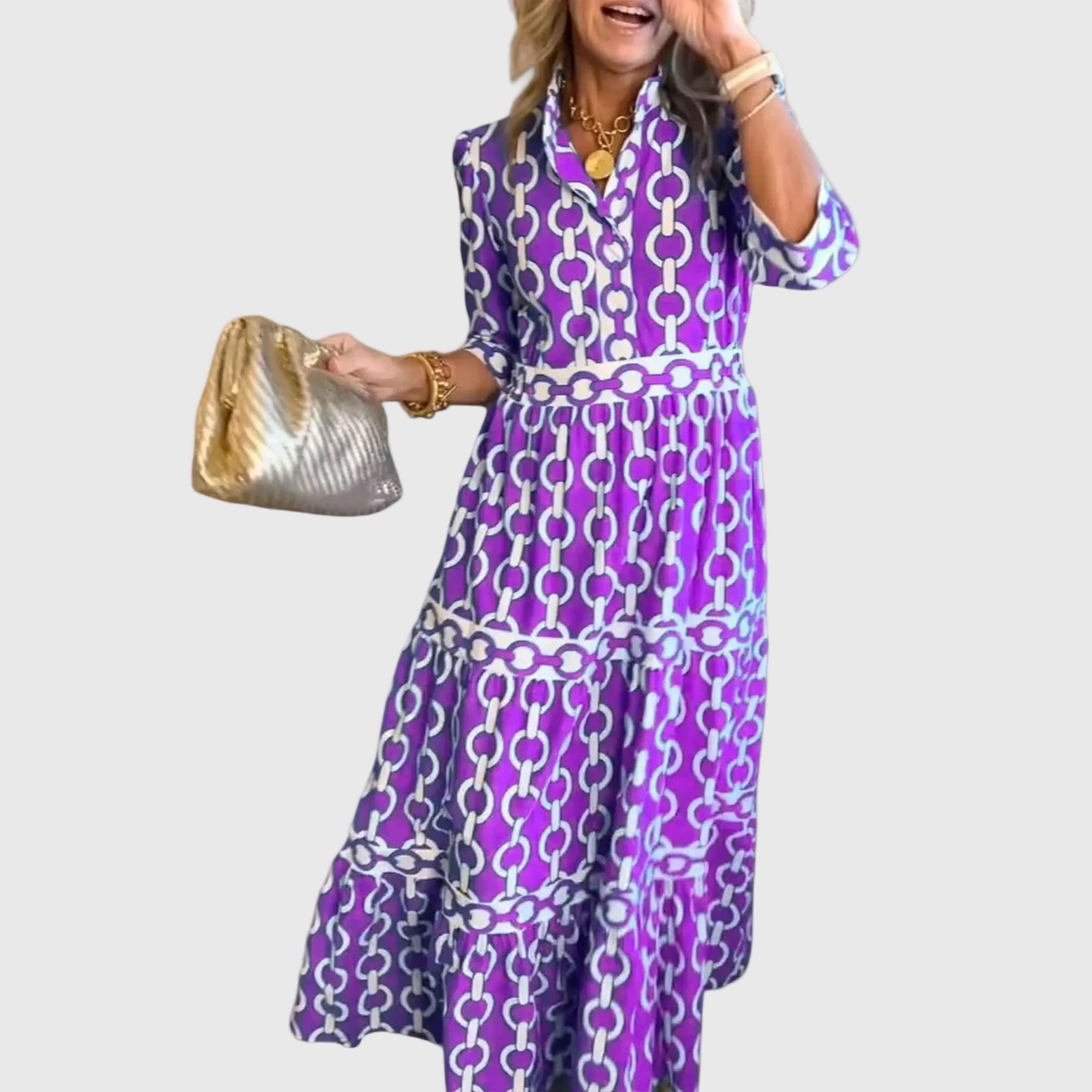 Juliette | Elegant Chain Midi Dress