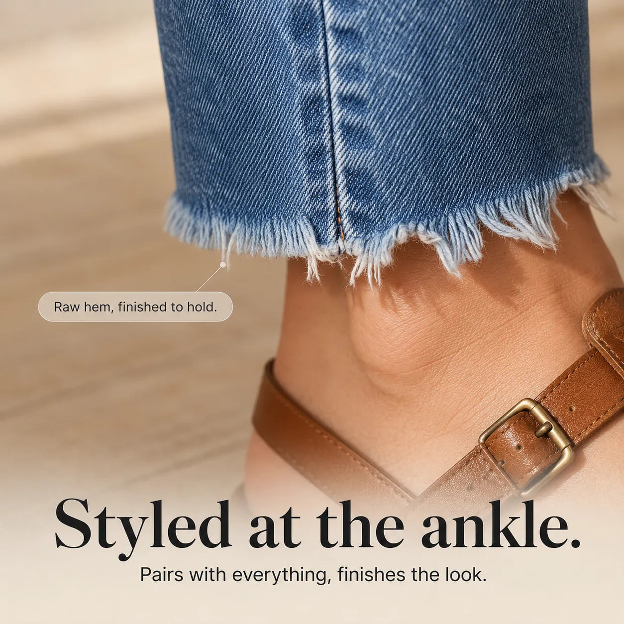 Denara – Soft Stretch Distressed Cropped Jeans for Women