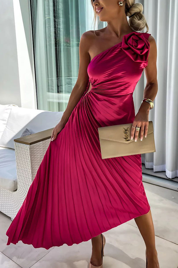 Eya™ | One Shoulder Elegant Floral Maxi Dress