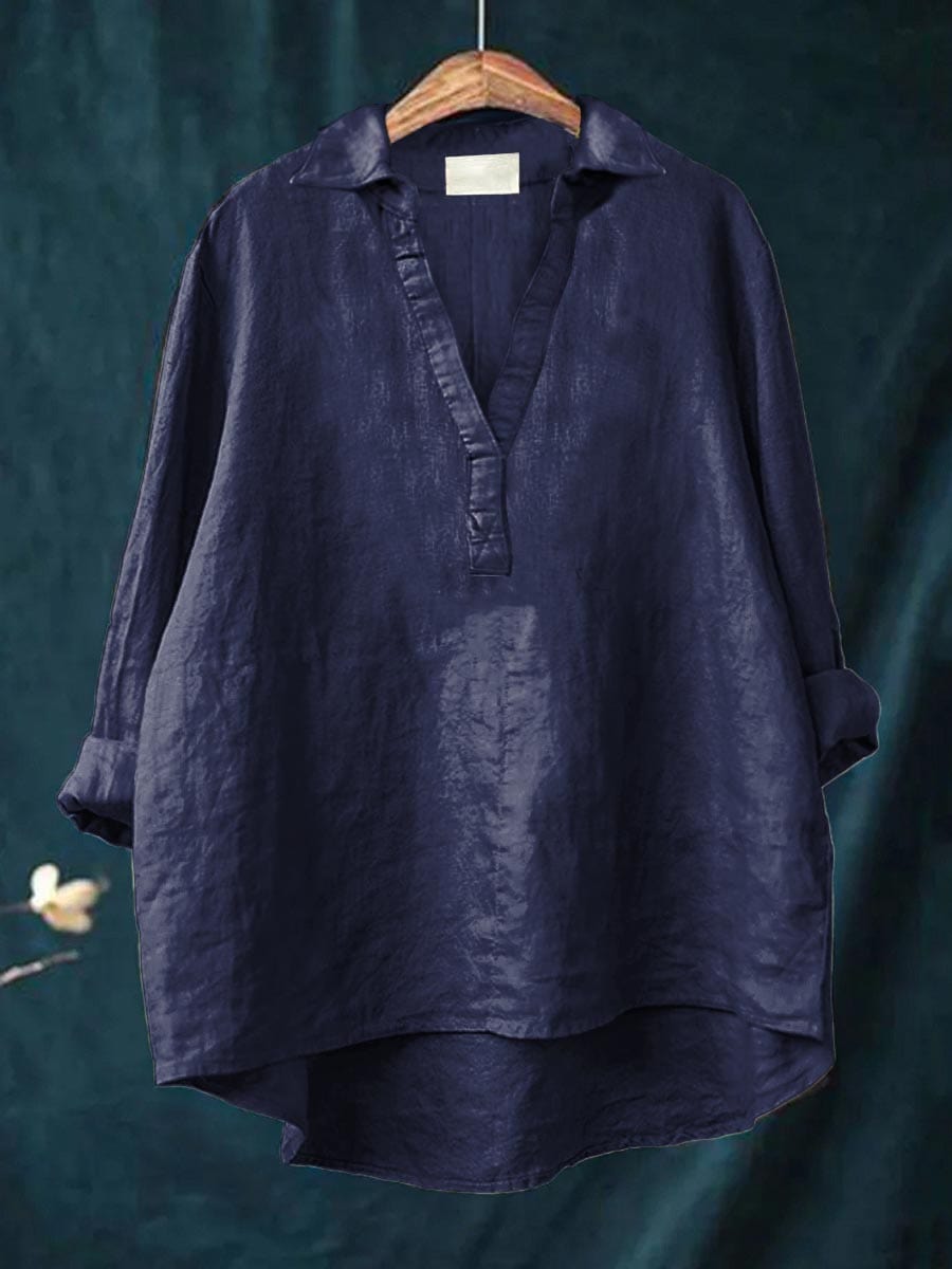 Andrea | Elegant Summer Linen Blouse
