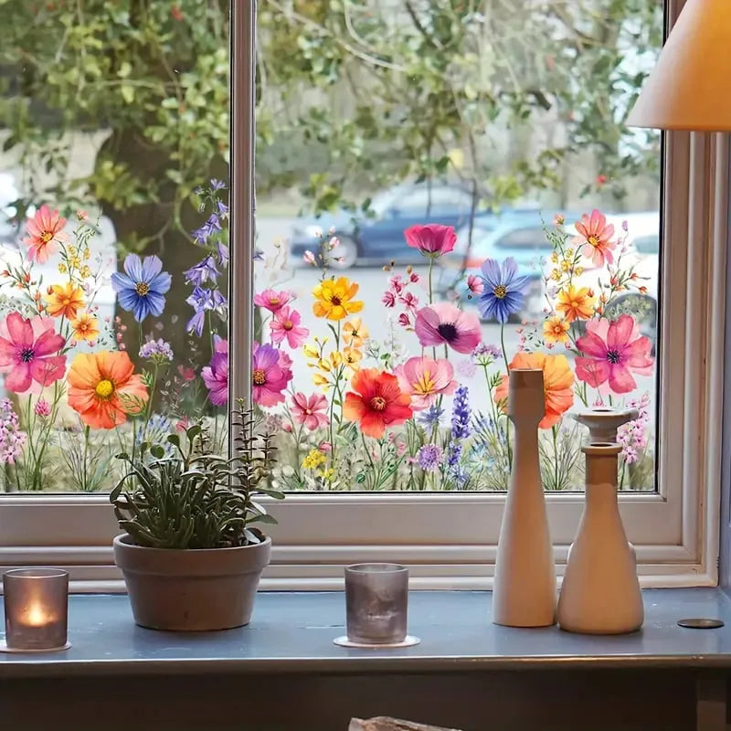 Florenza - Floral Window Stickers for a Spring Home Refresh (2+1 Free)
