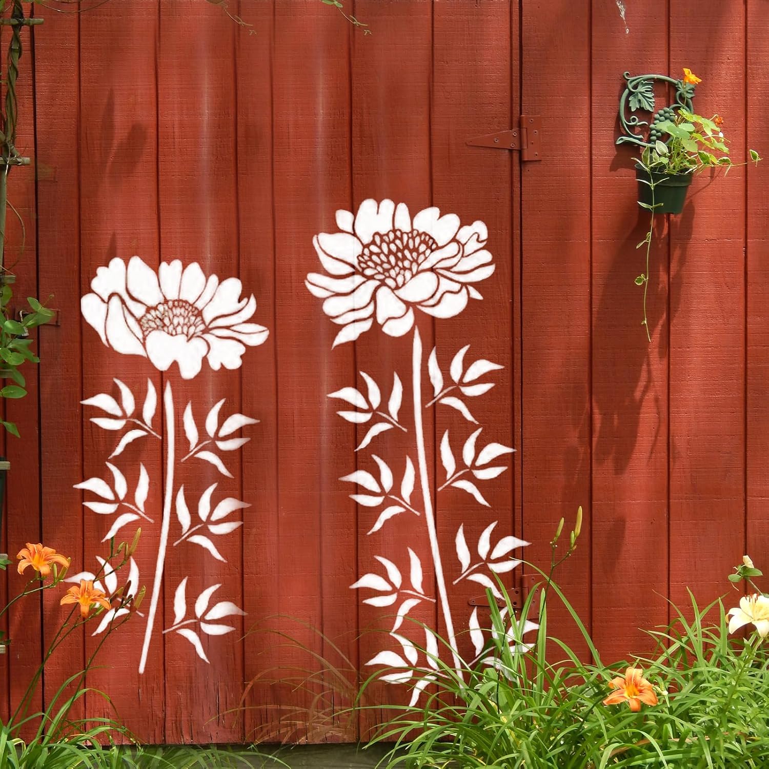 Florenza - Large Flower Stencils for Garden & Home Decor