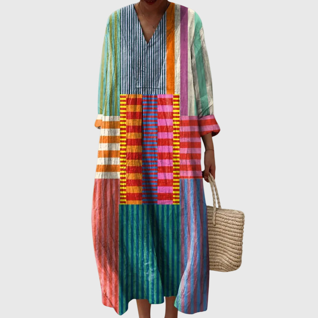 Stephanie | Geometric Midi Dress