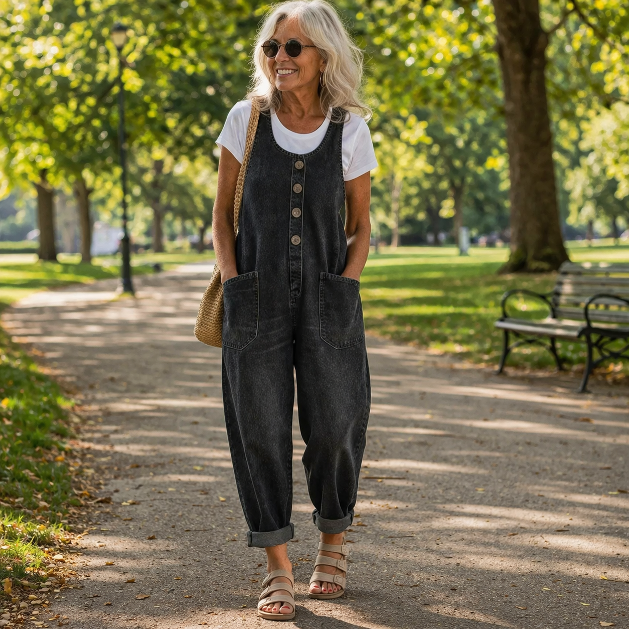 Lenna - Relaxed Denim Jumpsuit
