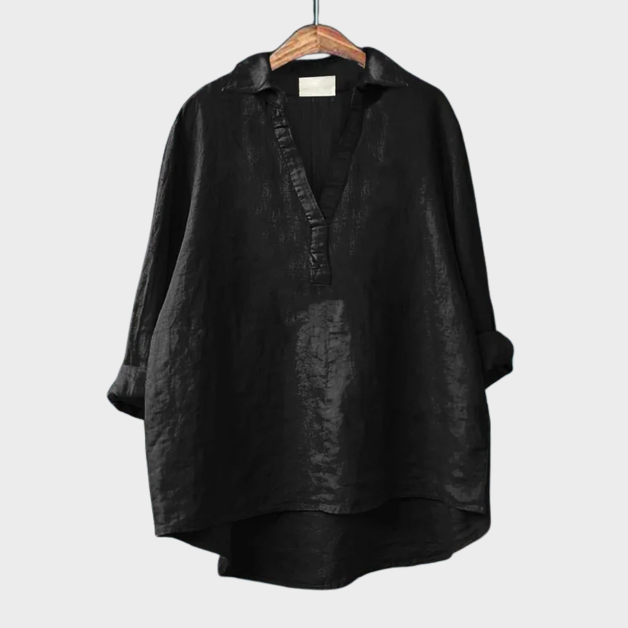 Andrea | Elegant Summer Linen Blouse