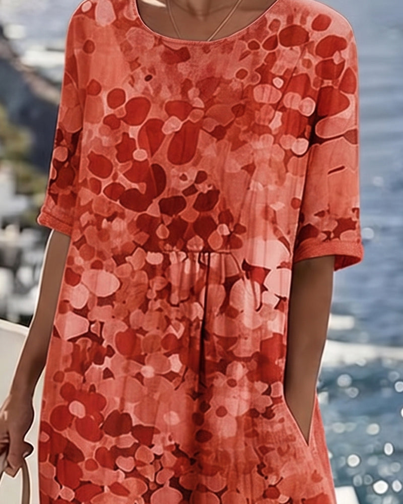 Relaxed Fit Printed Dress