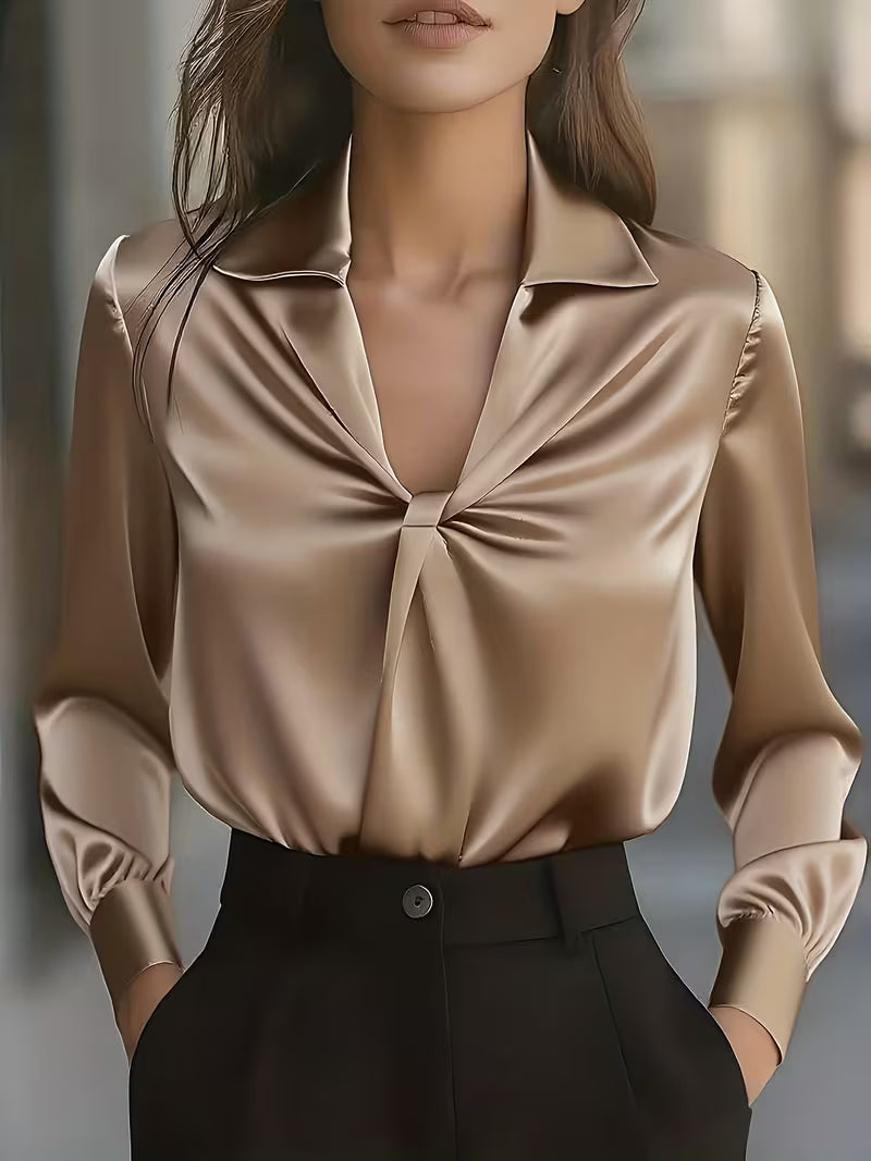 Leylah - Elegant Long Sleeve Blouse