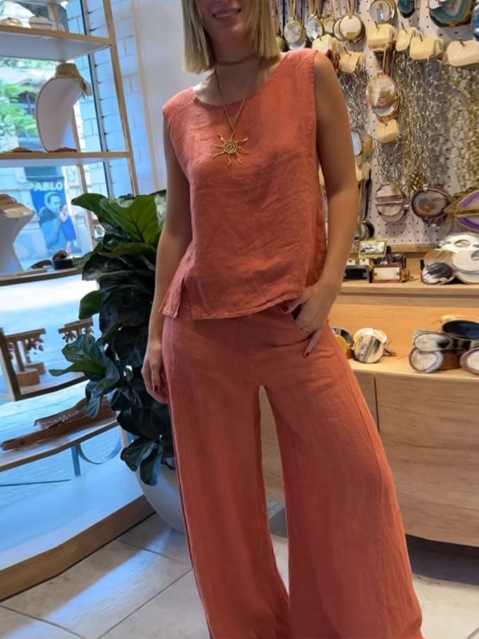 Audrey – Airy Sleeveless Summer Jumpsuit