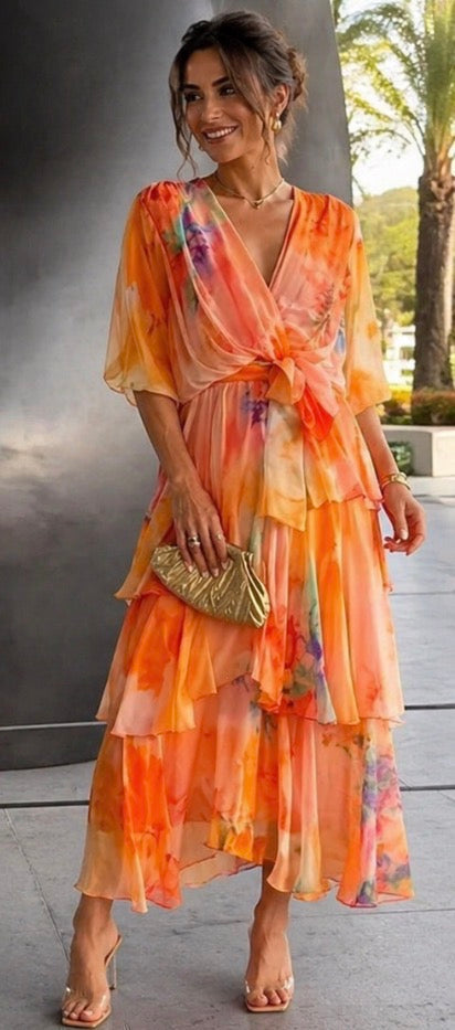 Stella & Grace™ |Layered Floral Sun Dress