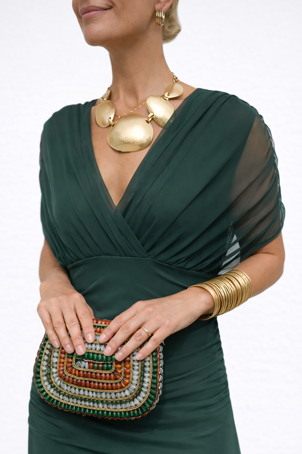 Velora™ | Long Floral Dress with V-Neck