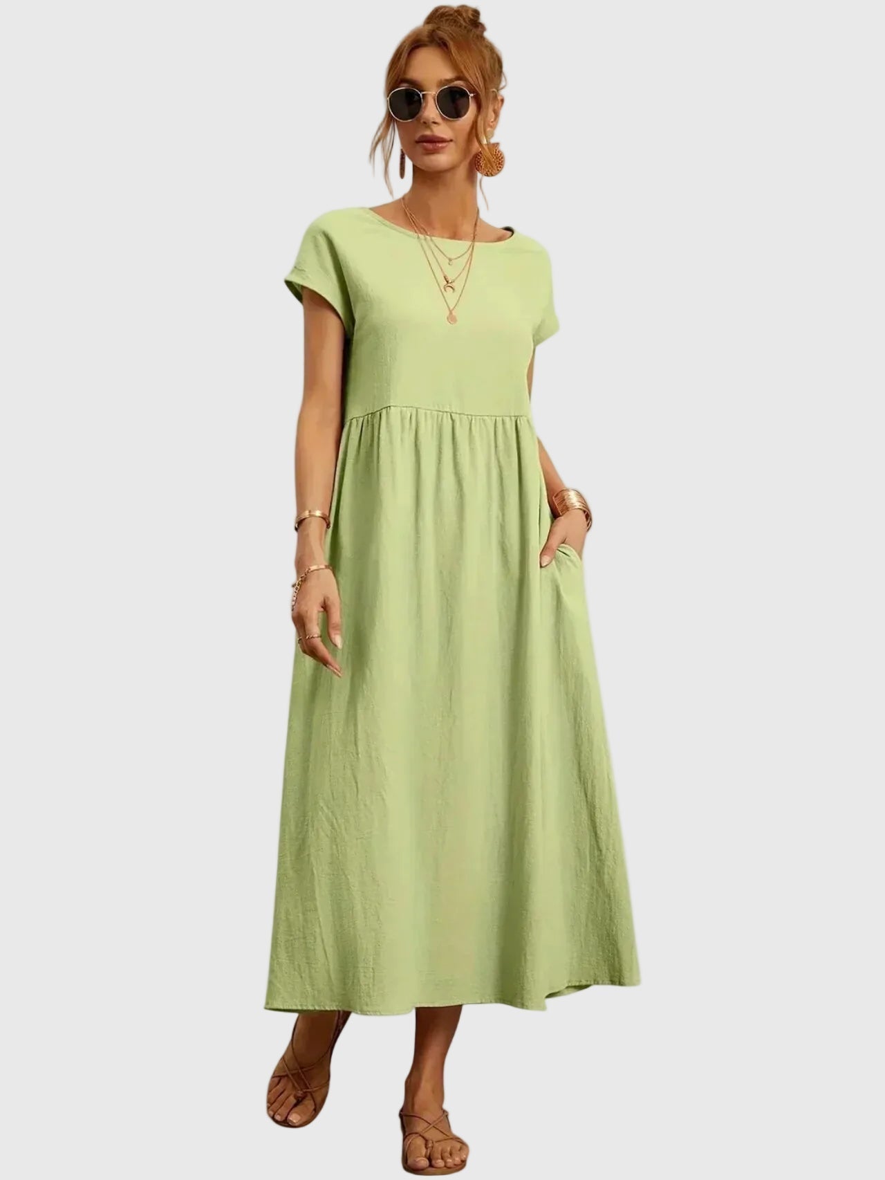 Giselle | Casual Midi Dress with Pockets