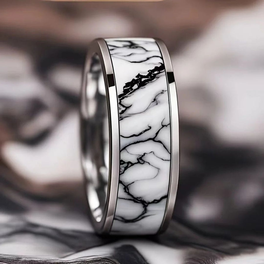 White Marble Heirloom Ring