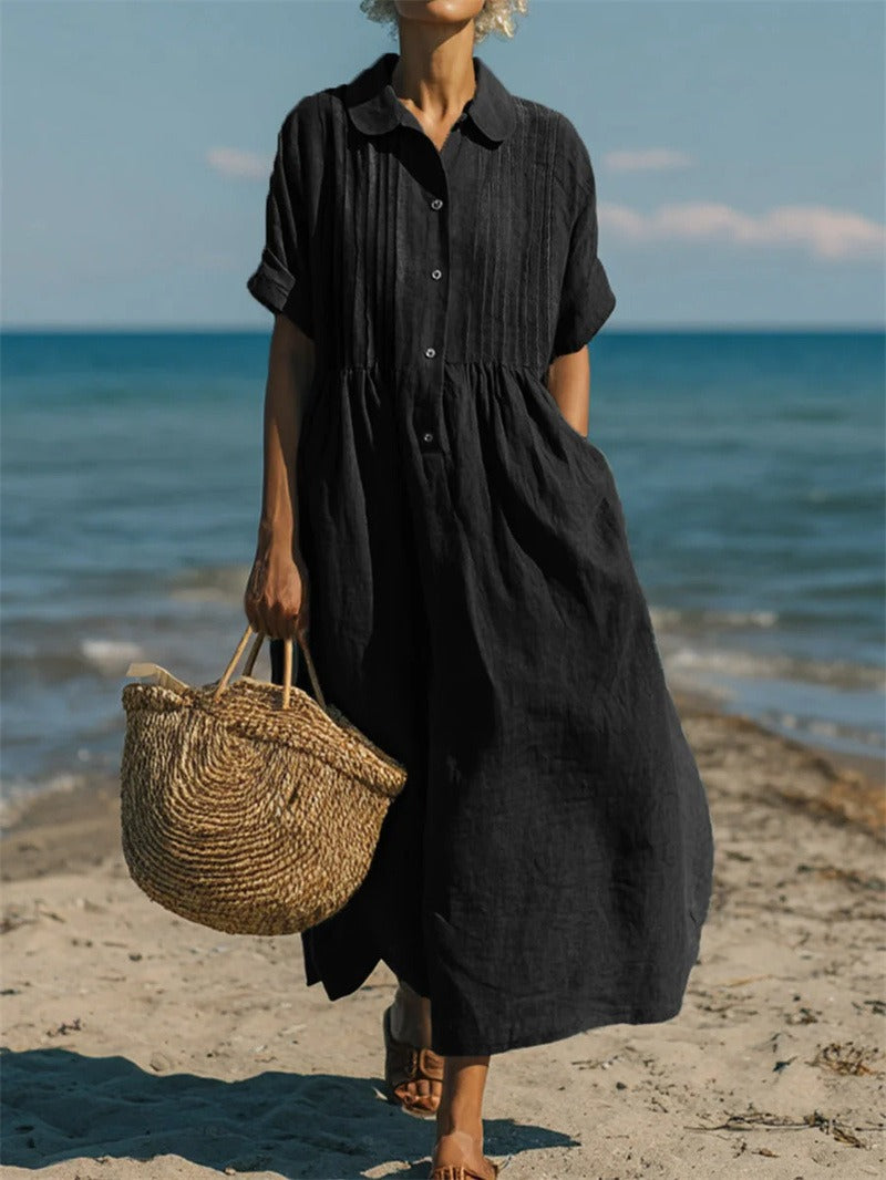 Alice™ | Cotton Button Shirt Dress