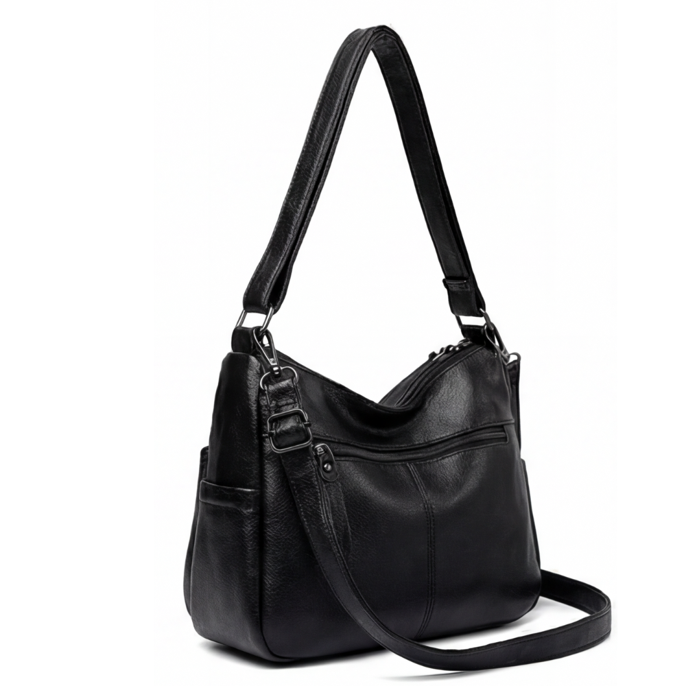 Carria - Soft Leather Multi Pocket Shoulder Bag