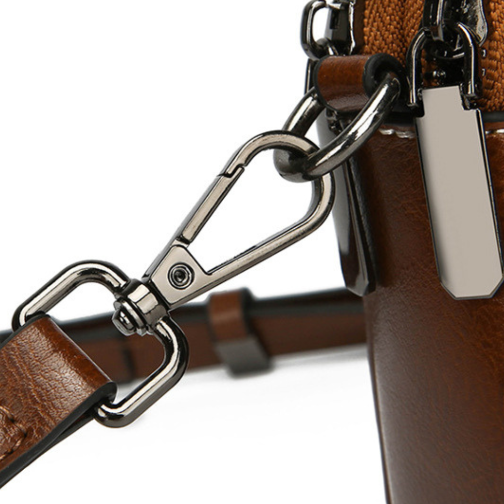 Bellana – Glossy Genuine Leather Shoulder Bag for Women