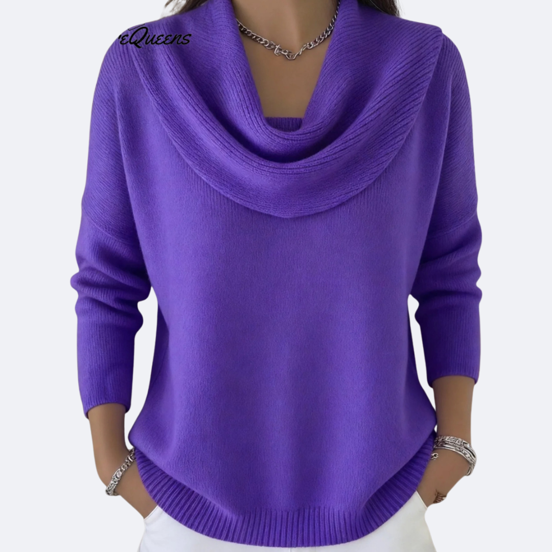 GIULIA - Cozy Ruffle Collar Sweater