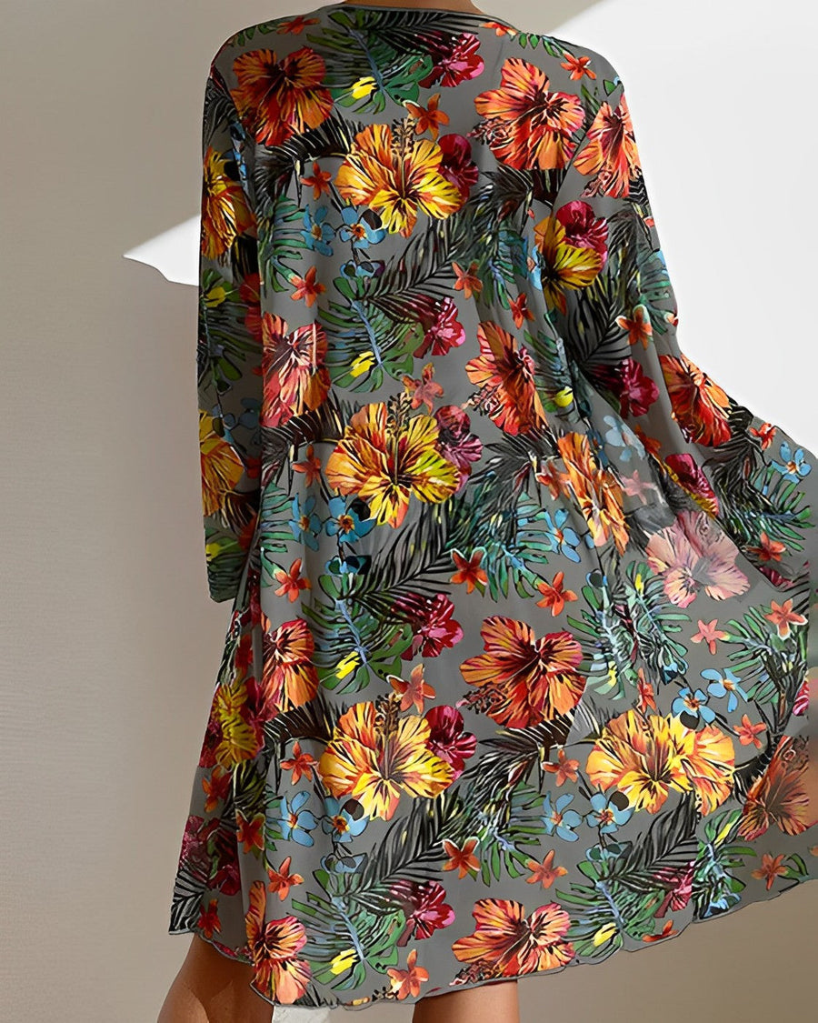 ALANI – TROPICAL PRINT BIKINI SET WITH COVER-UP